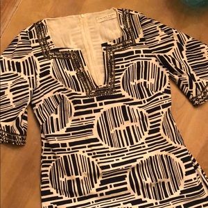 TRINA TURK navy/white shift dress 💙